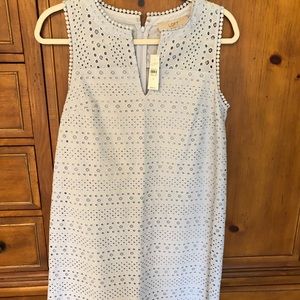 The Loft Light Blue Eyelet Dress
